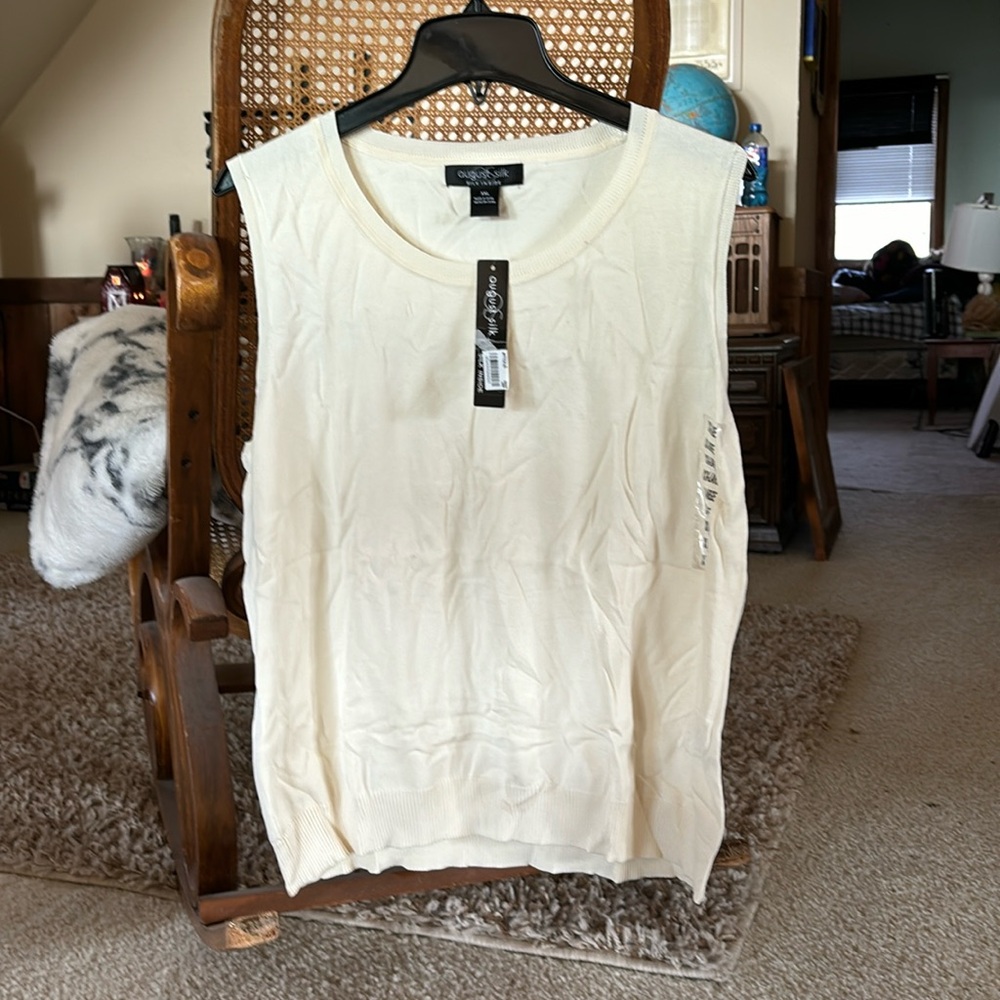 Thick cream tank top